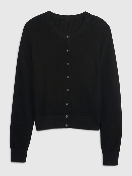 Image number 5 showing, Ribbed Crewneck Cardigan