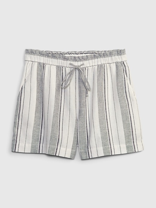 Image number 5 showing, 4" Stripe Linen-Blend Pull-On Shorts