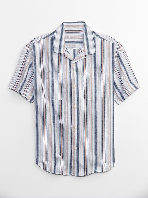 View large product image 1 of 2. Kids Linen-Blend Shirt