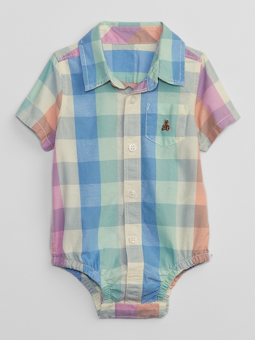 View large product image 1 of 1. Baby Poplin Bodysuit