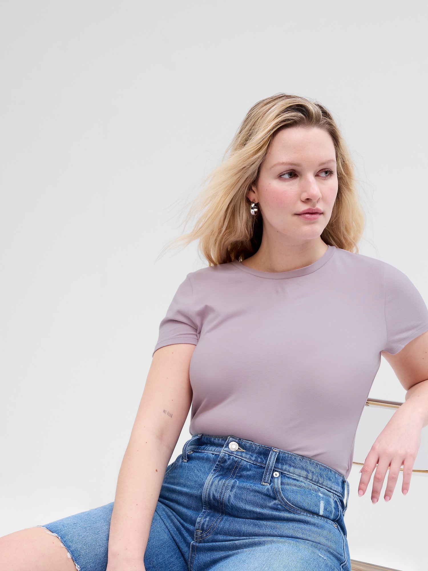 Crewneck T Shirt Bodysuit Gap Factory crewneck-t-shirt-bodysuit-gap-factory