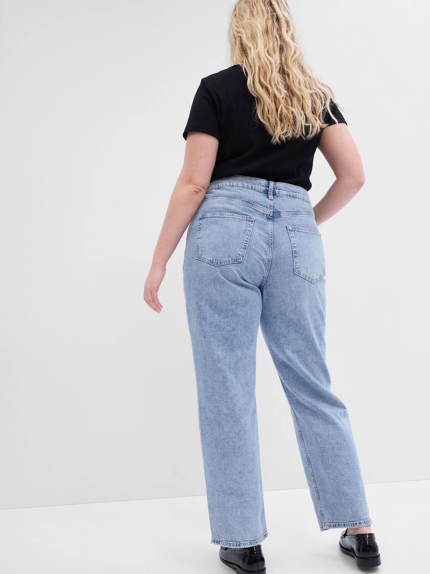 [ ] 90's Loose Fit Destroyed Jeans ★大人気★ Mid Rise Destructed '90s Loose Jeans | Gap Factory