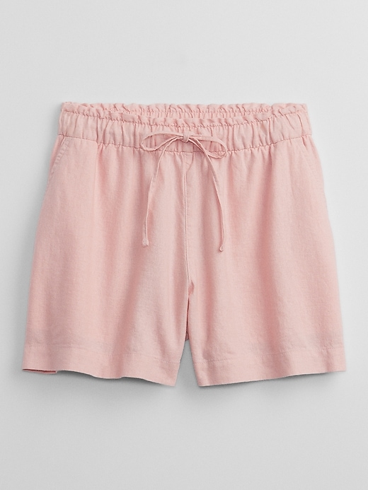 Image number 5 showing, 4" Mid Rise Easy Linen-Blend Pull-On Shorts
