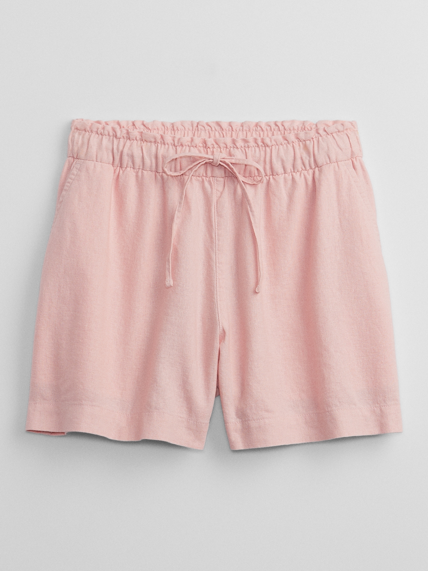 4 Mid Rise Easy Linen-Blend Pull-On Shorts