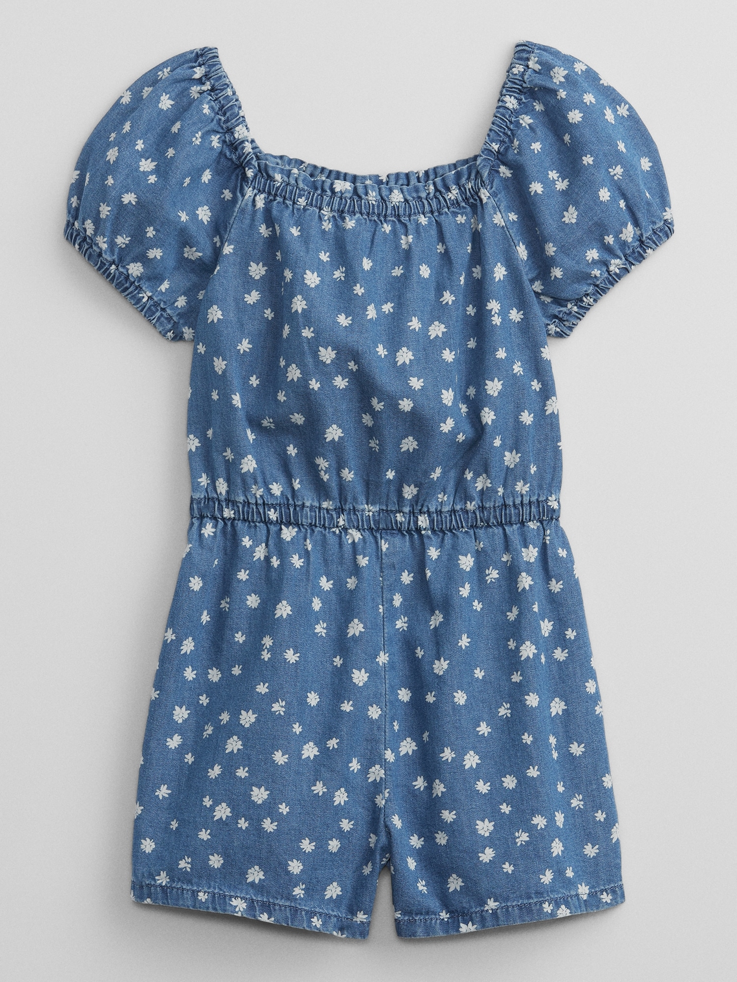 babyGap Print Chambray Romper with Washwell