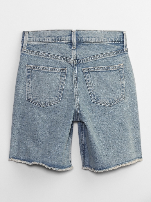 View large product image 2 of 3. Kids High Rise Denim '90s Loose Bermuda Shorts with Washwell