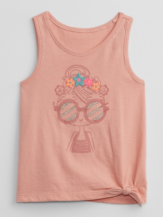 View large product image 1 of 1. babyGap Knot-Tie Graphic Tank Top
