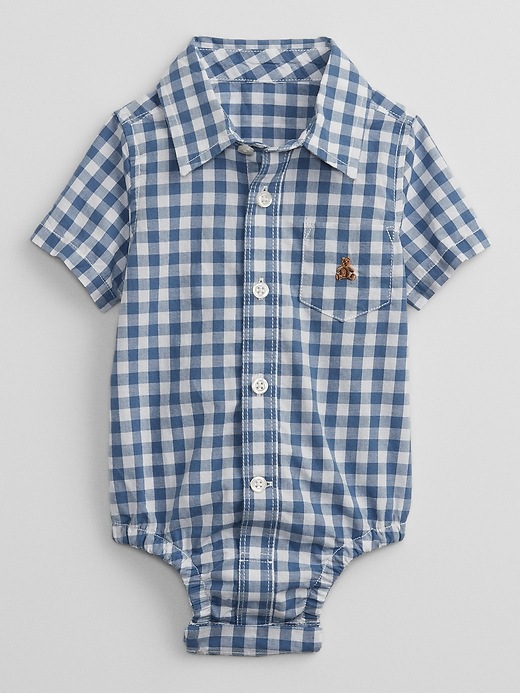 View large product image 1 of 2. Baby Poplin Bodysuit