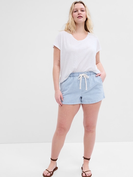Image number 3 showing, 3.5" Denim Pull-On Shorts with Washwell