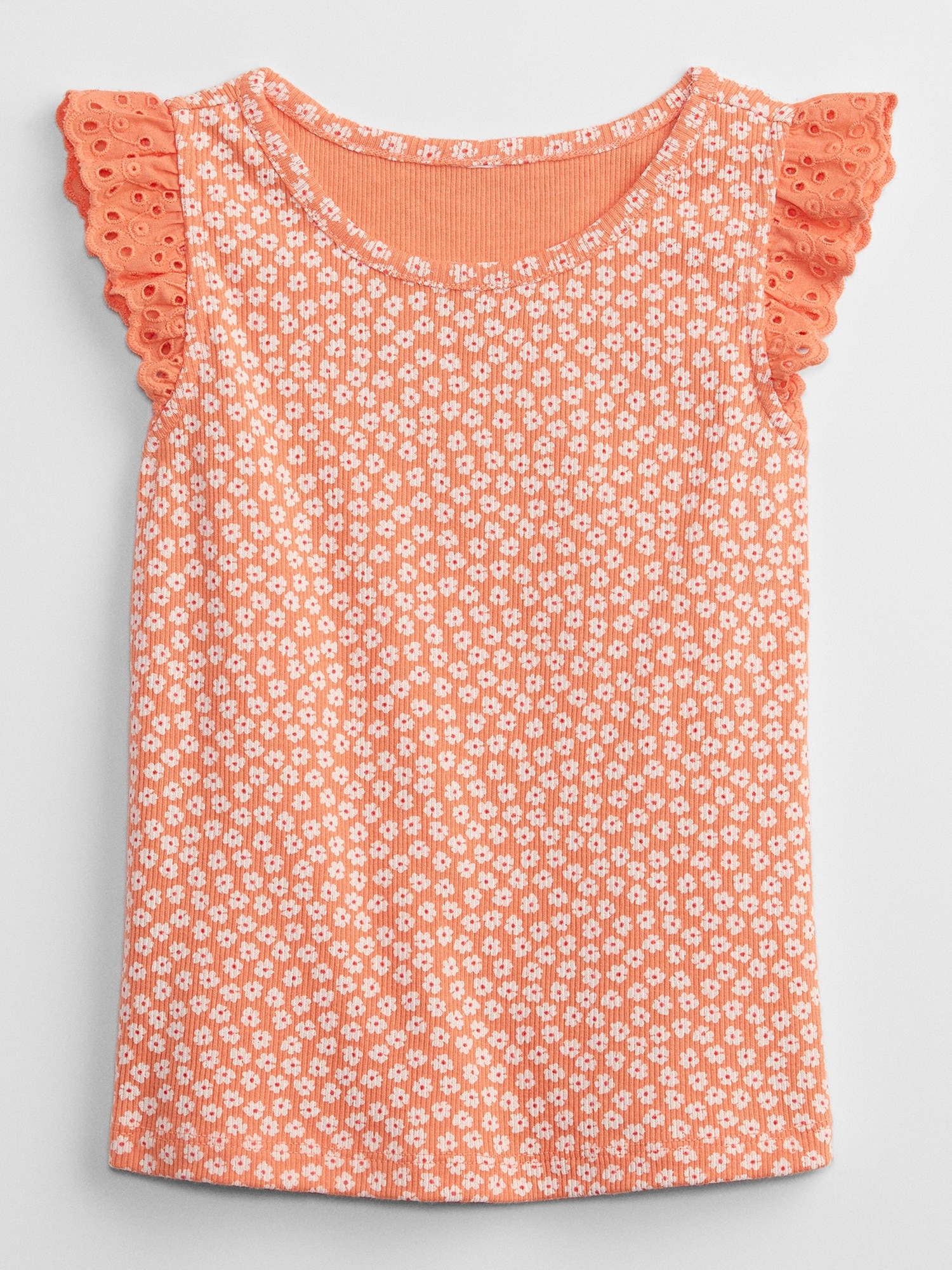 babyGap Ribbed Print Eyelet Tank Top