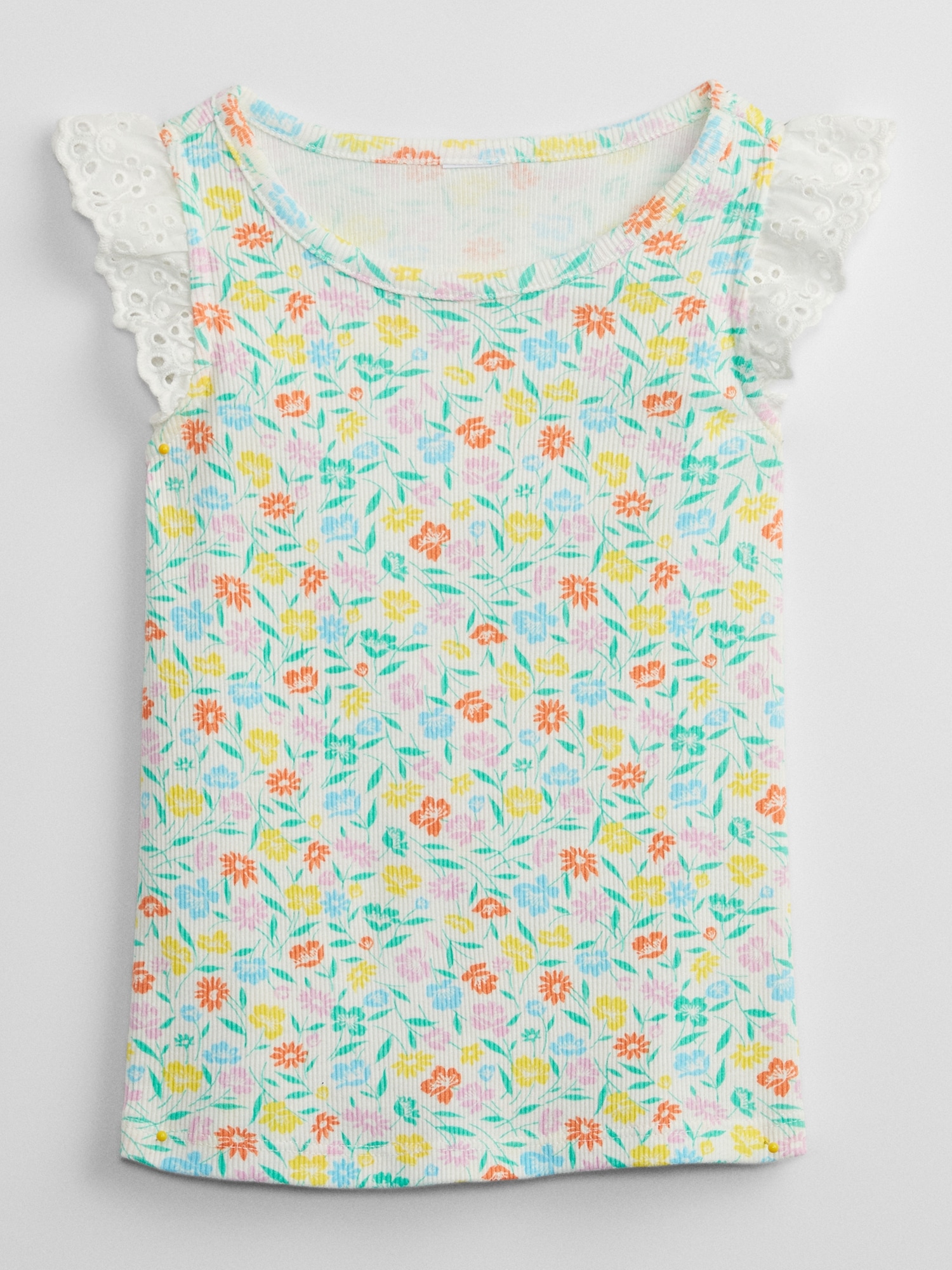 babyGap Ribbed Print Eyelet Tank Top