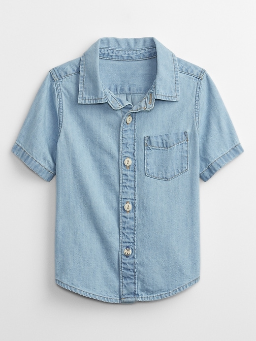 View large product image 1 of 3. Toddler Denim Shirt with Washwell