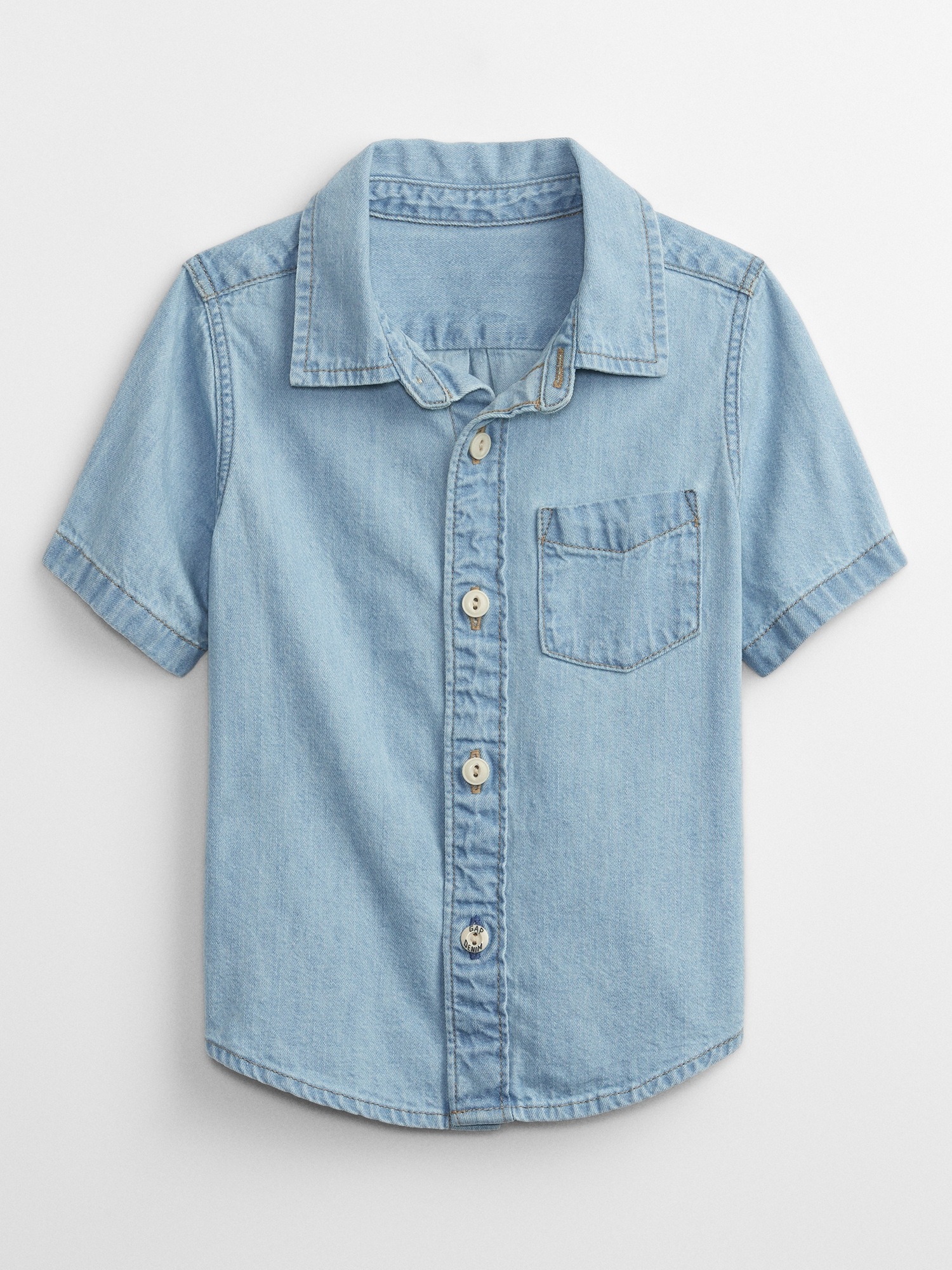 Toddler Denim Shirt with Washwell