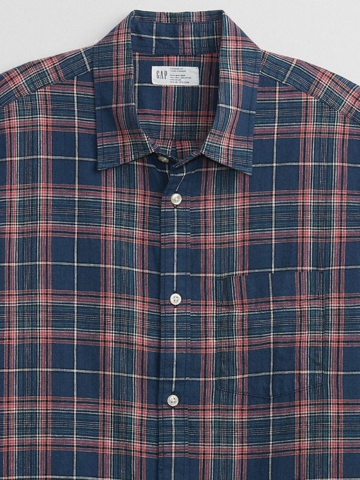 Image number 4 showing, Linen-Cotton Shirt in Standard Fit