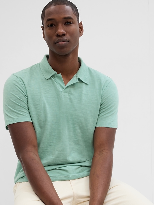 Image number 1 showing, Lived-In Johnny Collar Polo Shirt