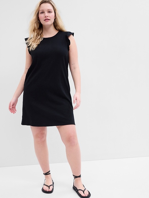 Image number 4 showing, Relaxed Flutter Sleeve T-Shirt Dress
