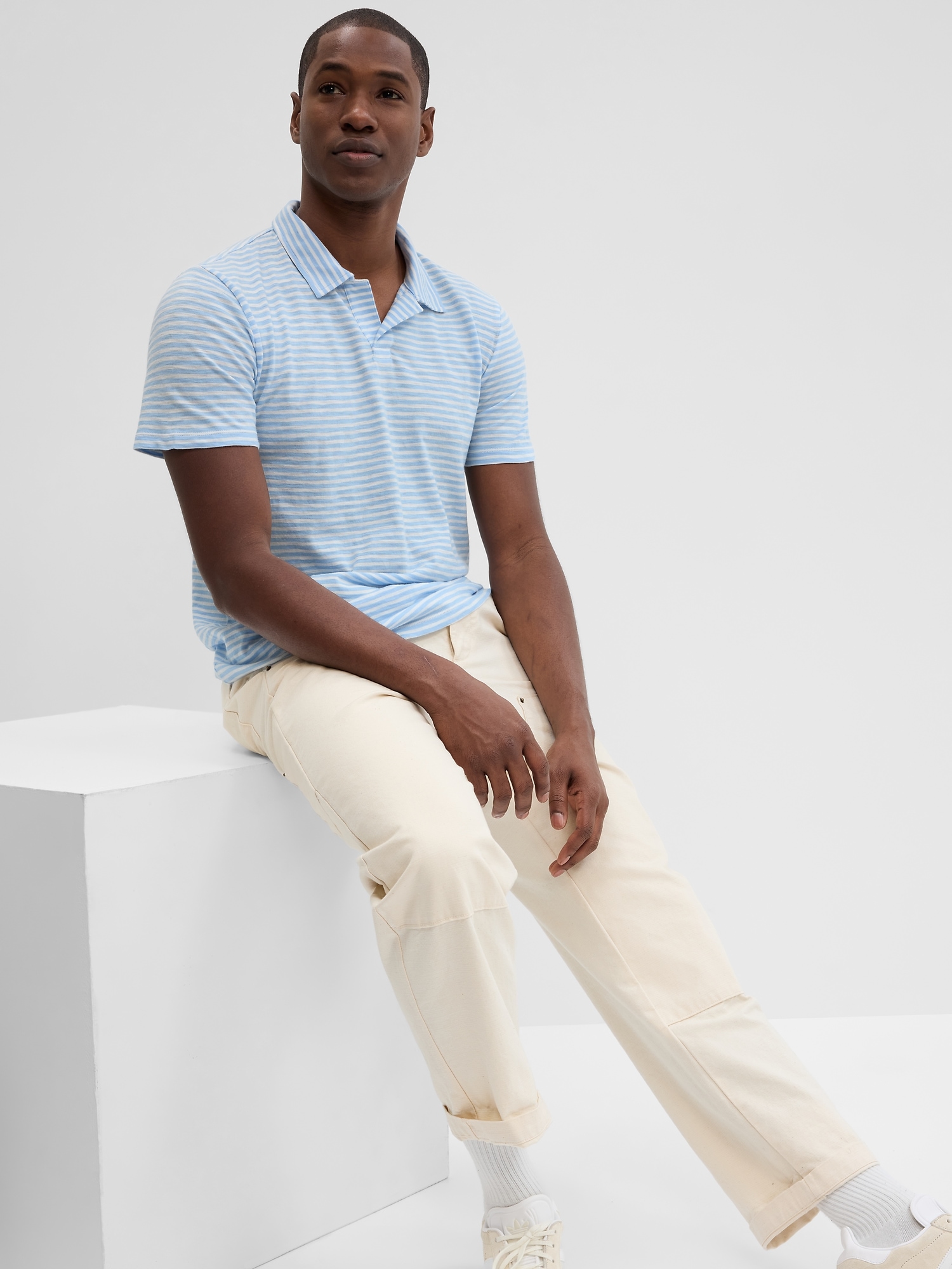 Lived-In Johnny Collar Polo Shirt | Gap Factory | Poloshirts