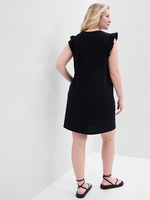 Image number 5 showing, Relaxed Flutter Sleeve T-Shirt Dress