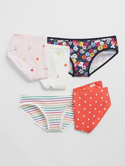 View large product image 1 of 1. Kids Print Bikini Briefs (5-Pack)