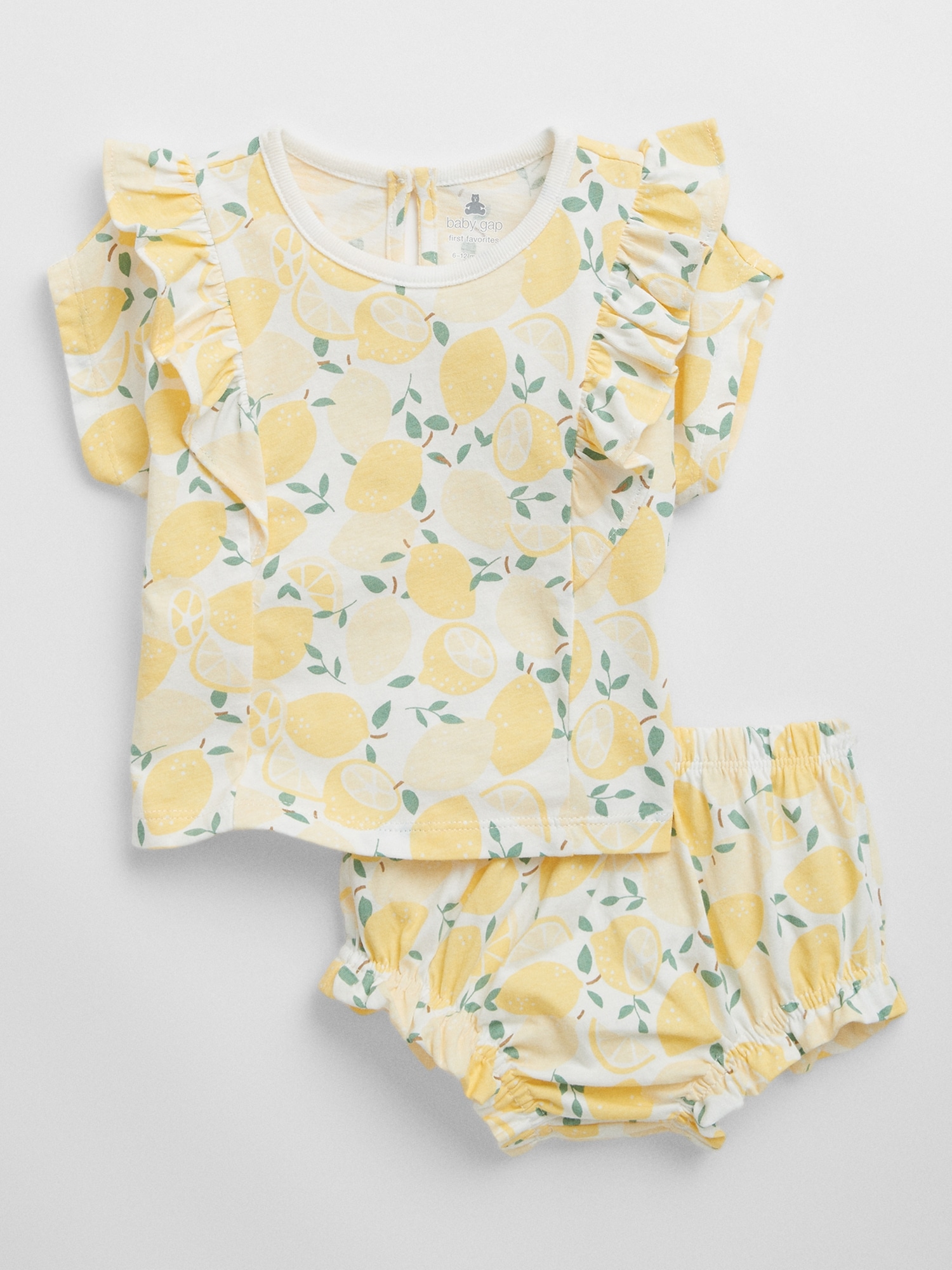Baby Ruffle Print Two-Piece Outfit Set