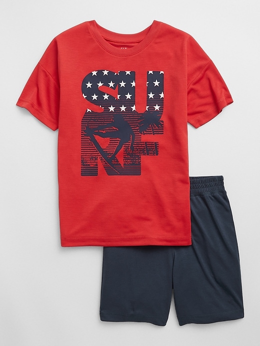 View large product image 1 of 1. Kids 100% Recycled PJ Set