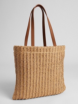 Gap straw tote deals