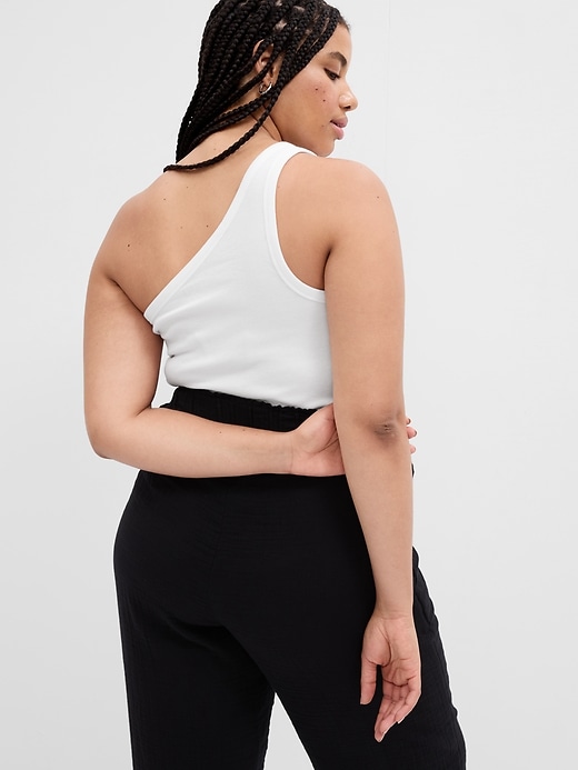 Image number 4 showing, Ribbed Asymmetrical Tank Top