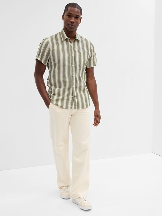 Image number 1 showing, Stretch Poplin Shirt in Slim Fit
