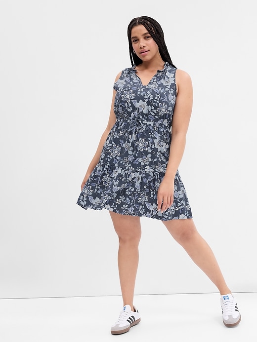 Image number 5 showing, Sleeveless Splitneck Mini Dress