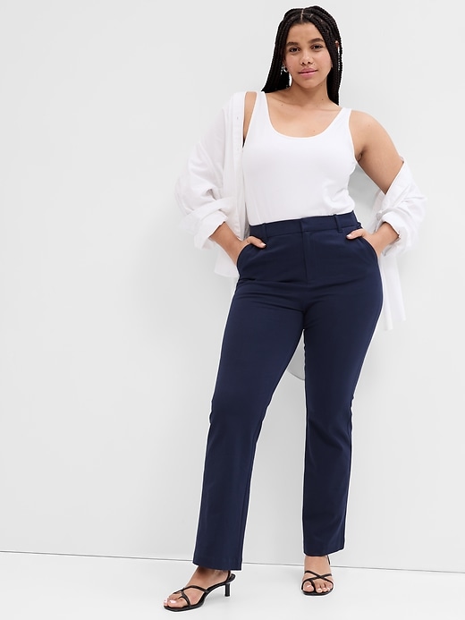 Mid Rise Kick Fit Pants in Bi-Stretch | Gap Factory