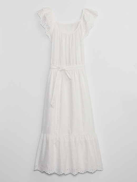 Image number 5 showing, Eyelet Flutter Sleeve Midi Dress