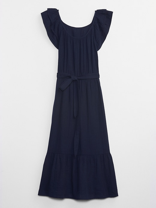 Image number 5 showing, Gauze Flutter Sleeve Midi Dress