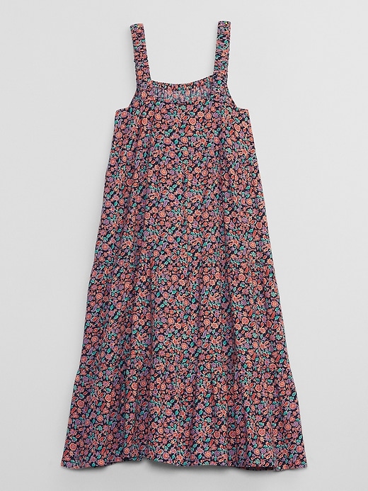 View large product image 2 of 2. Kids Tiered Squareneck Midi Dress