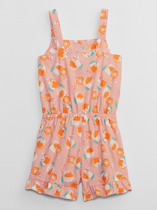 View large product image 2 of 2. Kids Gauze Ruffle Romper