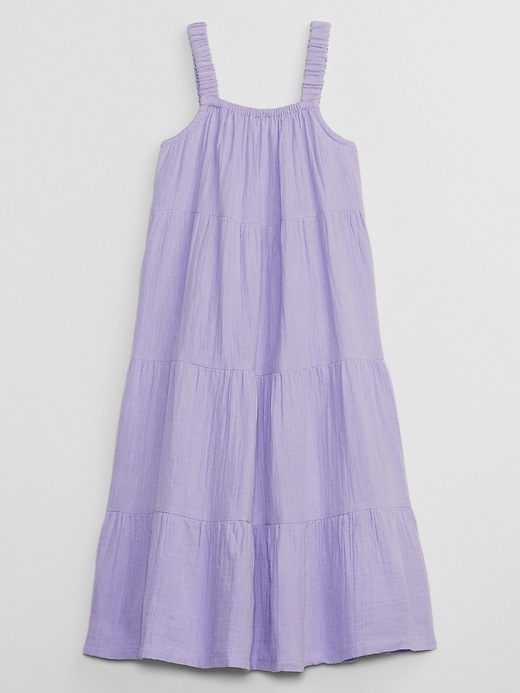 View large product image 1 of 1. Kids Tiered Squareneck Midi Dress