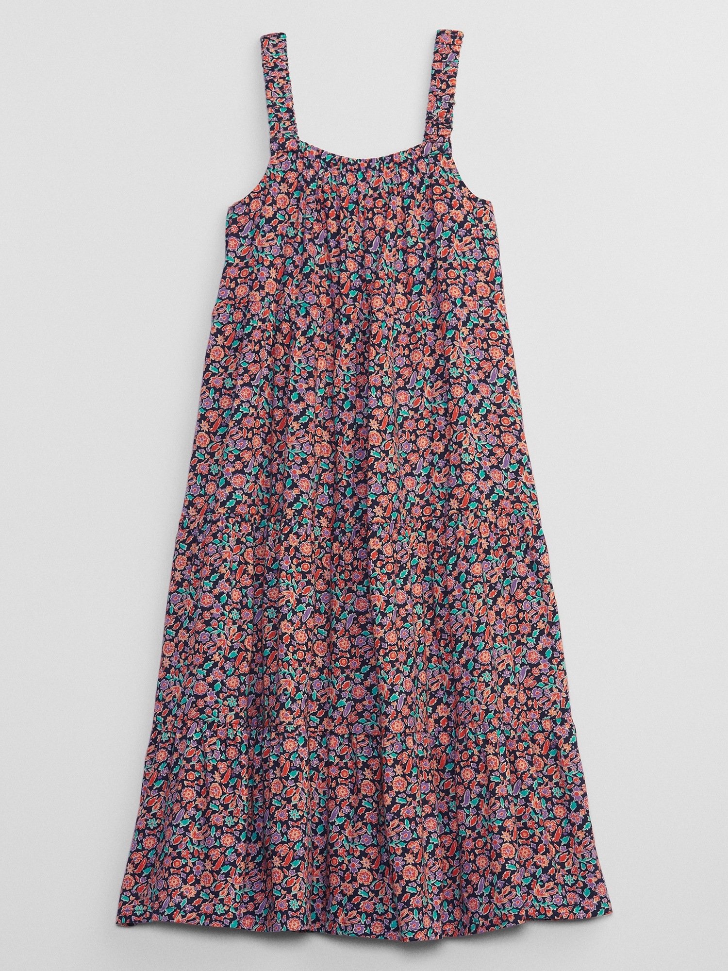 Kids Tiered Squareneck Midi Dress | Gap Factory