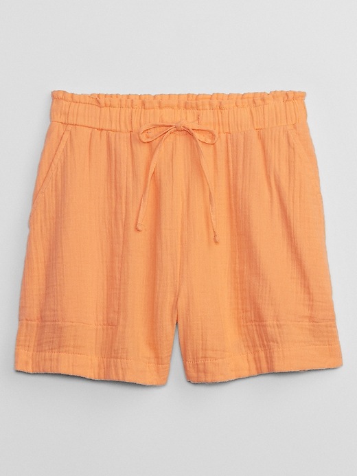 Image number 5 showing, 4" Mid Rise Gauze Pull-On Shorts
