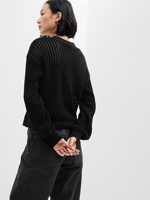 View large product image 2 of 2. Crochet Cardigan