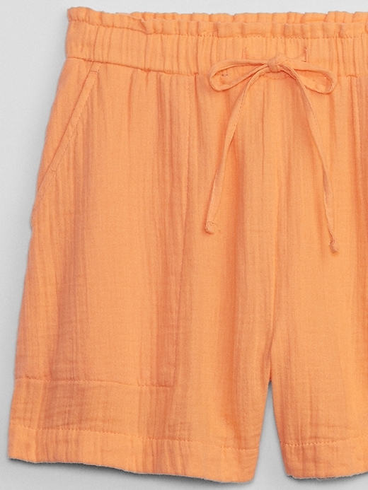 Image number 6 showing, 4" Mid Rise Gauze Pull-On Shorts