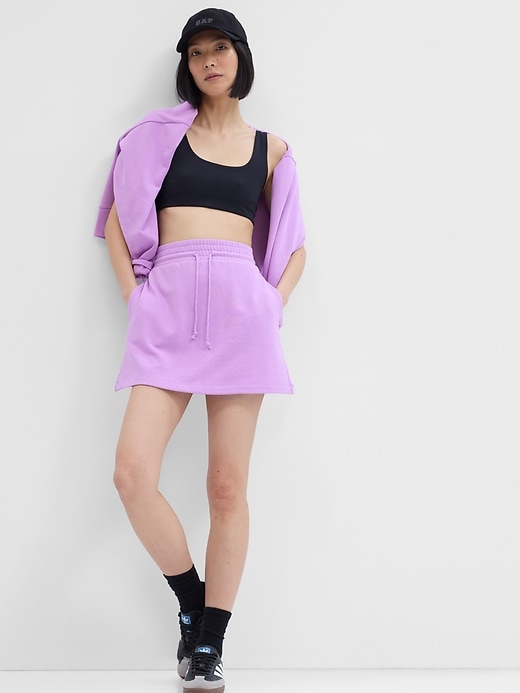 スカート Holiday THERMAL PRO FLEECE MINI SKIRT High Waisted Fleece Knit Pleated Mini Skort | Express