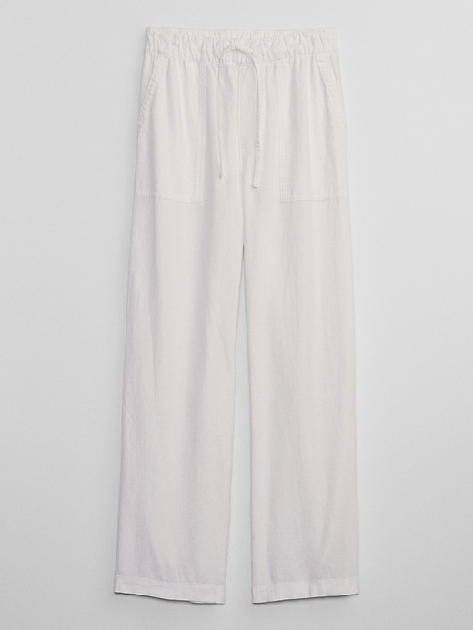 Image number 5 showing, Wide-Leg Linen-Blend Pants with Washwell
