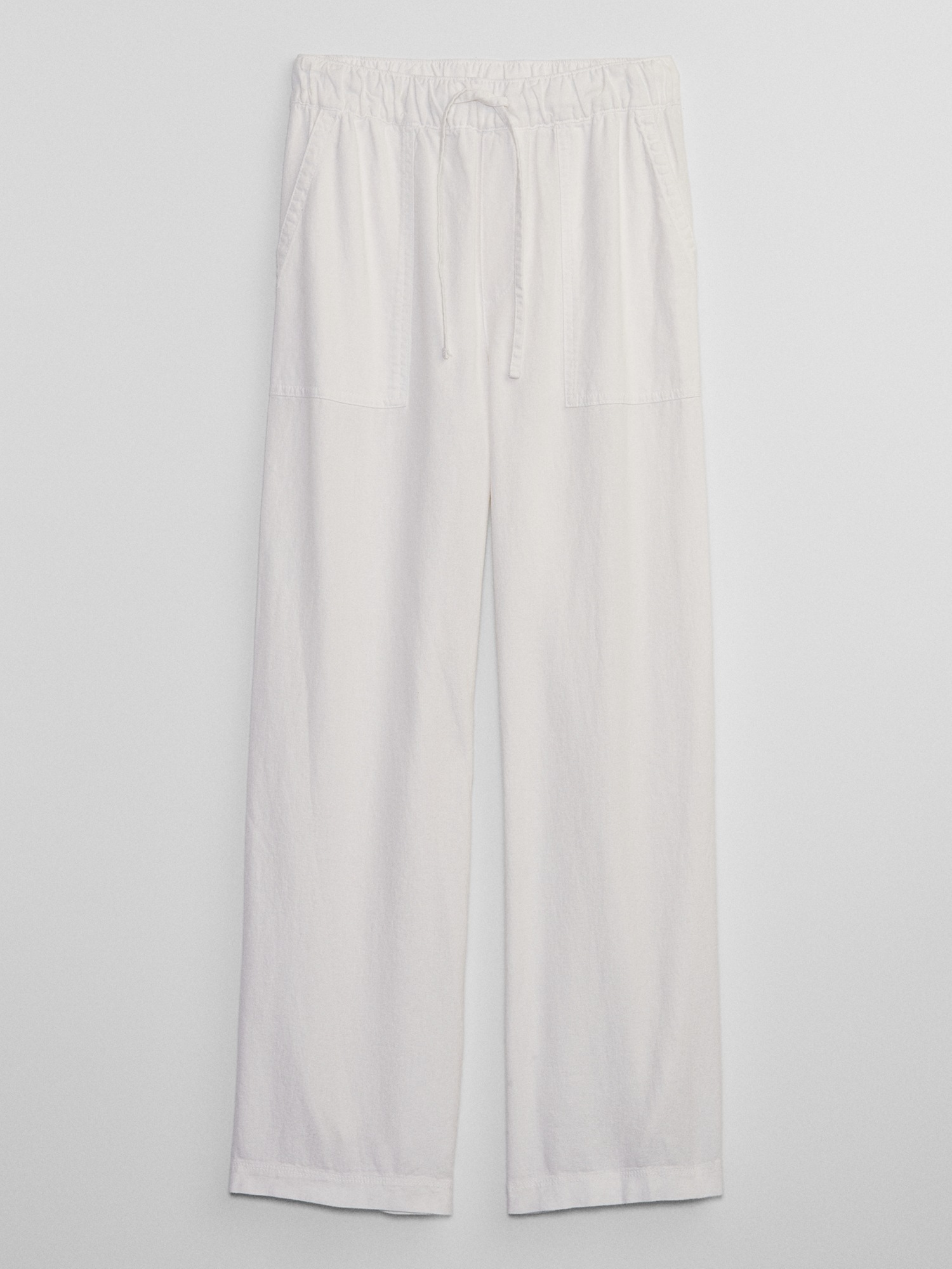 Wide-Leg Linen-Blend Pants with Washwell | Gap Factory