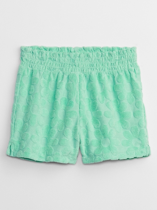 View large product image 1 of 1. Kids Smocked Terry Pull-On Shorts