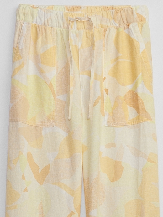 Image number 6 showing, Print Wide-Leg Linen-Blend Pants