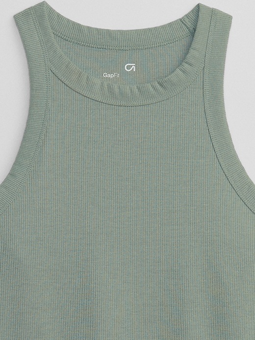 Image number 4 showing, GapFit CoolDry Ribbed High Neck Tank