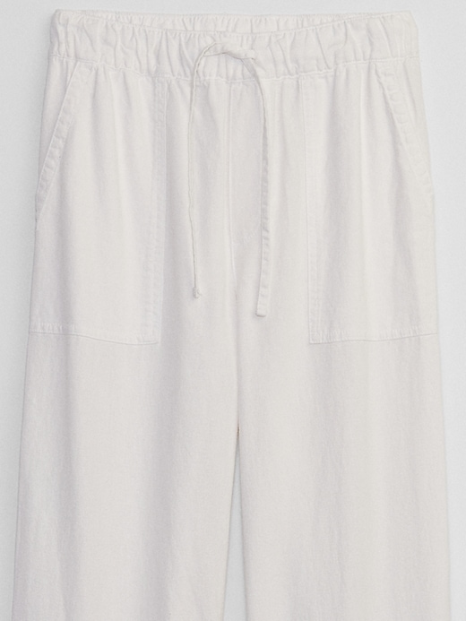 Image number 6 showing, Linen-Blend Wide-Leg Pull-On Pants