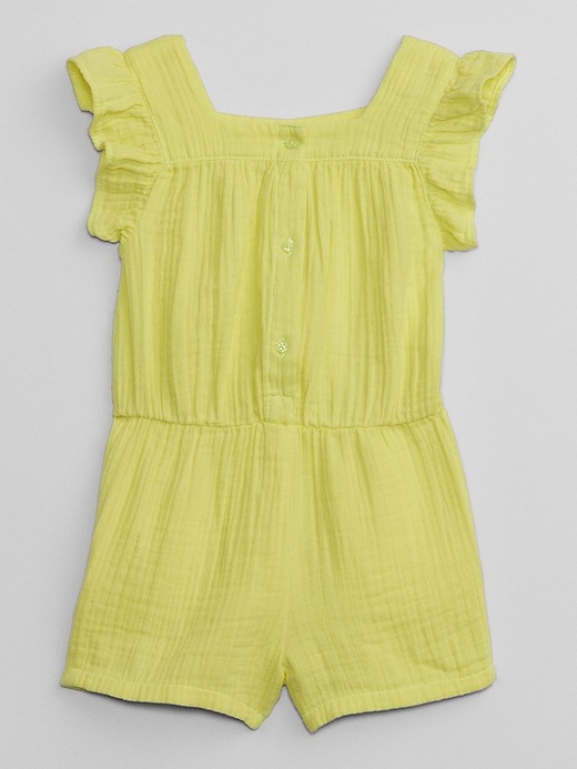 View large product image 2 of 2. babyGap Gauze Ruffle Romper