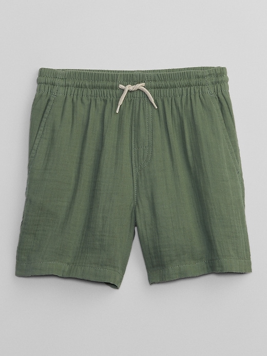 View large product image 1 of 4. Kids Gauze Pull-On Shorts with Washwell