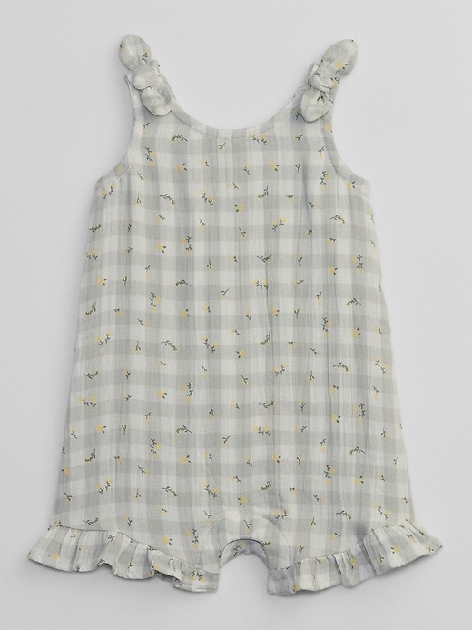 View large product image 1 of 1. Baby Gauze Print Romper