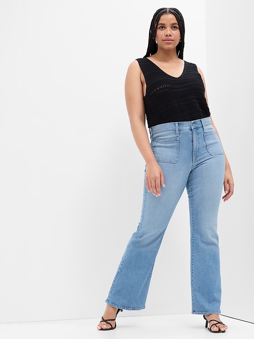 Image number 3 showing, High Rise '70s Flare Jeans with Washwell